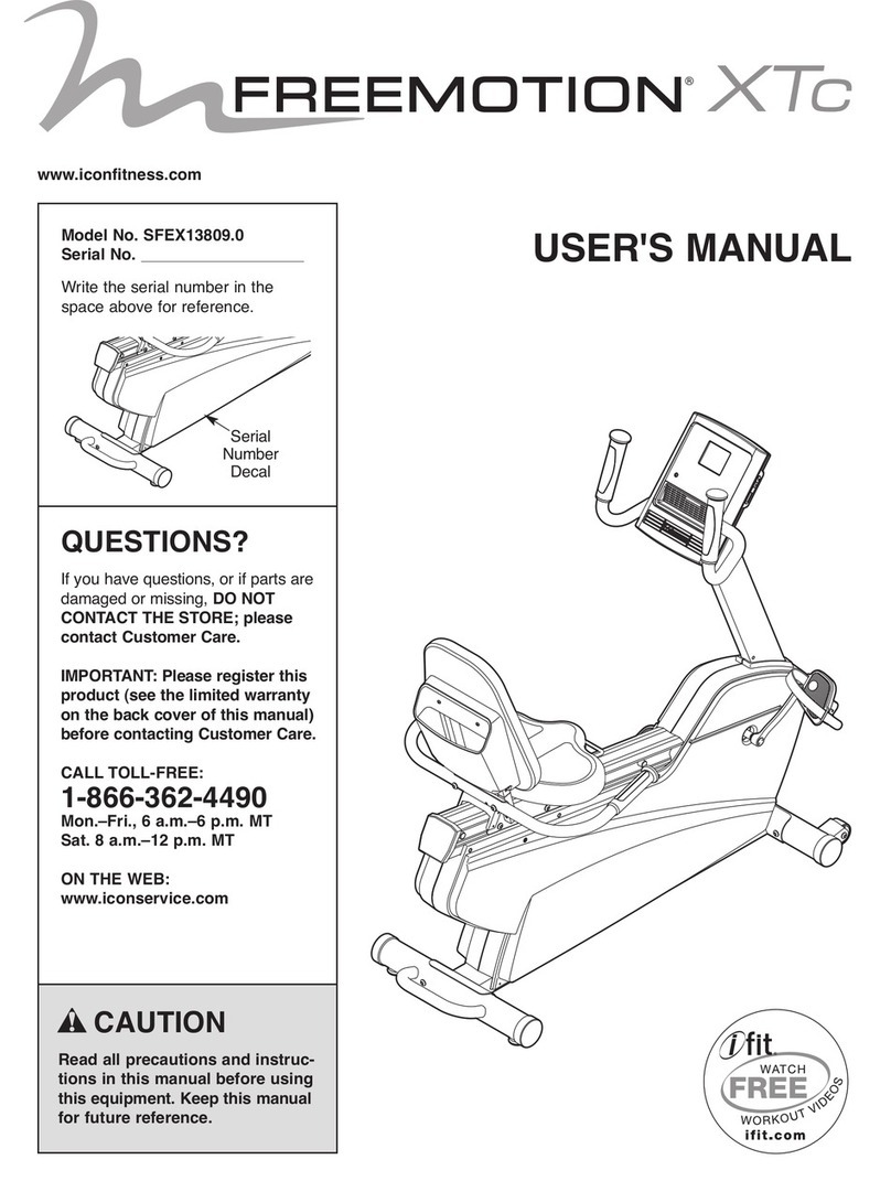 FREE MOTION XTc user manual FREE MOTION XTc user manual