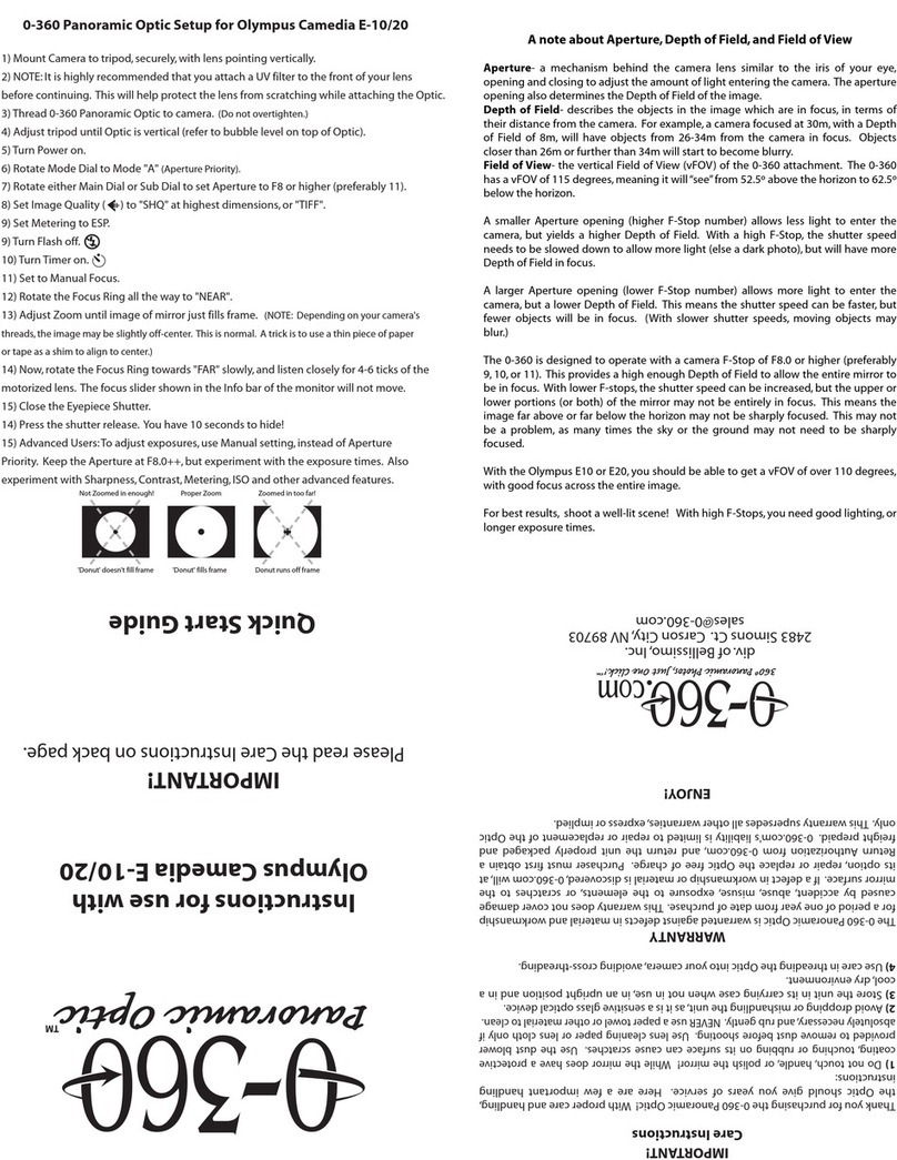 0-360.com Panoramic Optic User manual