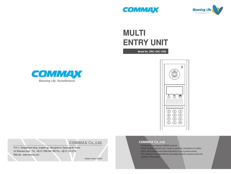 Commax DRC-OSC user guide