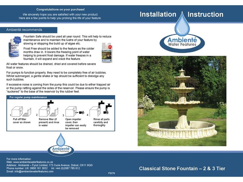 Ambiente 3 Tier Classic Stone Fountain User manual
