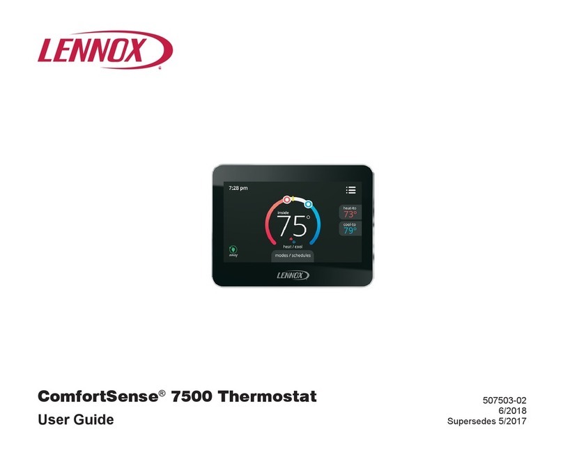 Lennox ComfortSense 7500 User manual