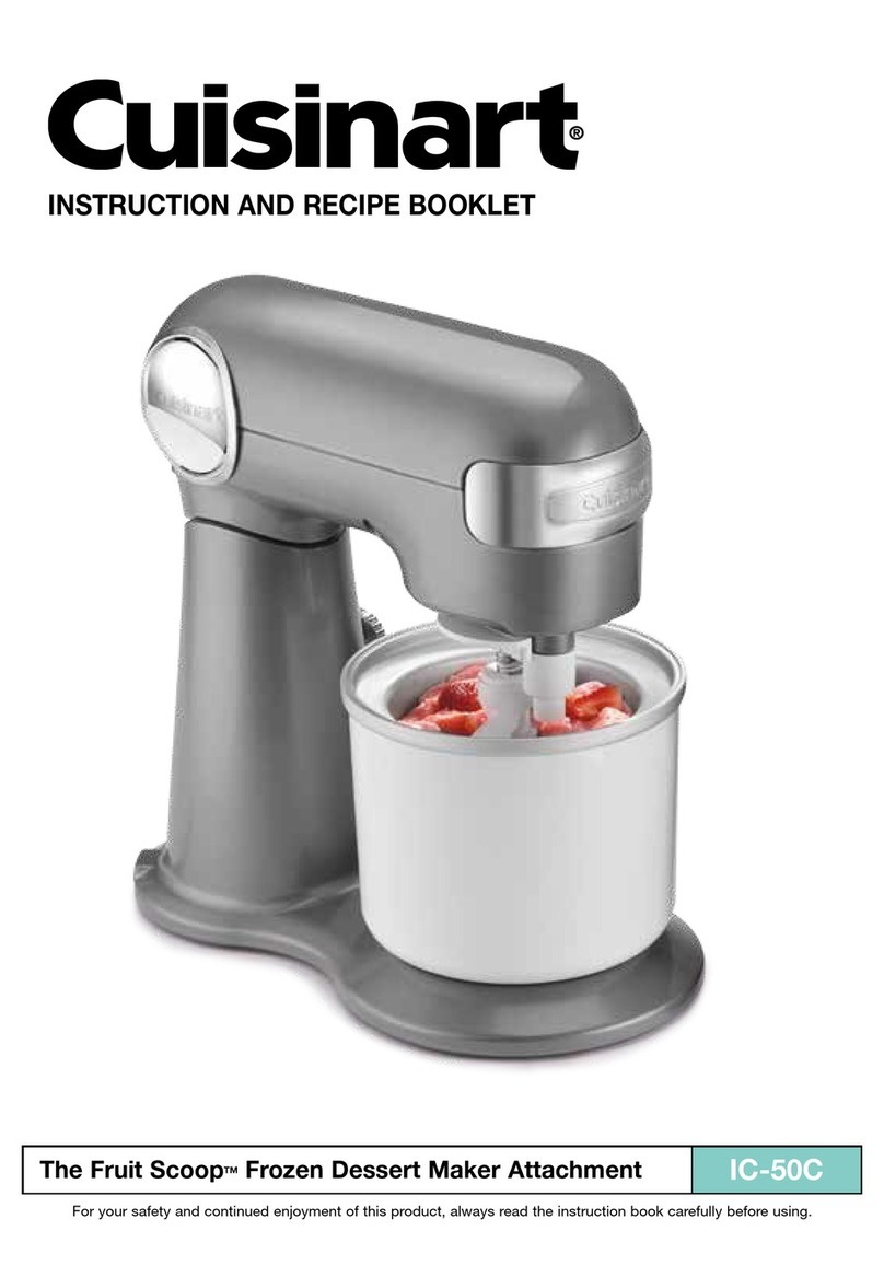 Cuisinart IC-50C INSTRUCTION AND RECIPE BOOKLET