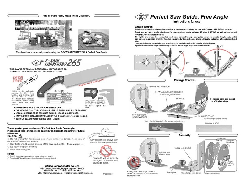 Z-Saw Carpentry 265 Instructions for use