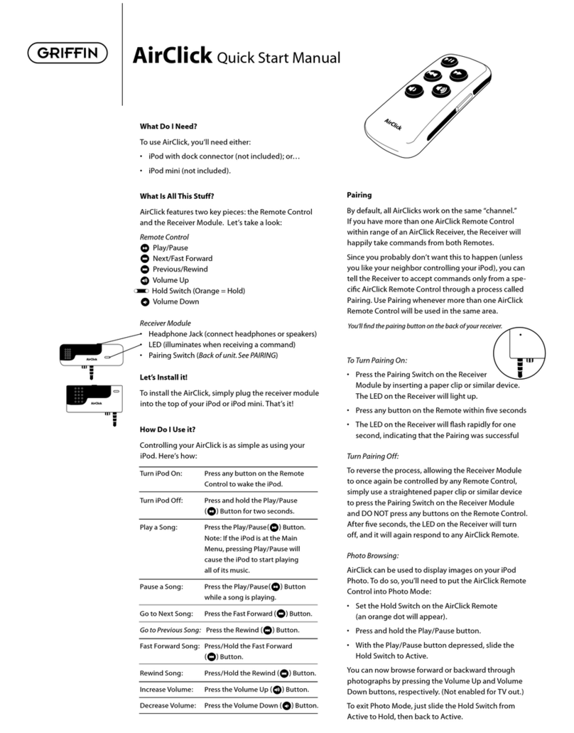 Griffin Technology AirClick Quick start manual