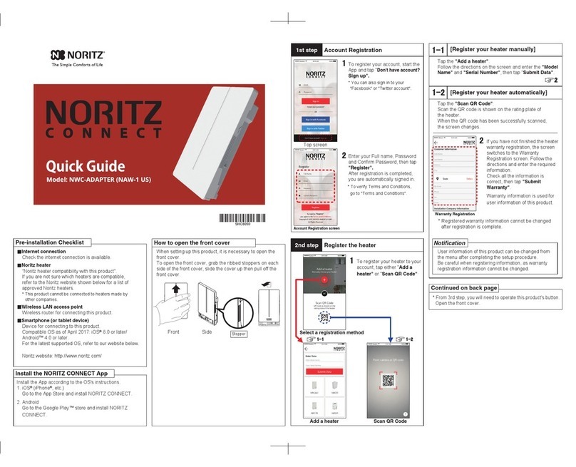 Noritz NAW-1 US quick guide