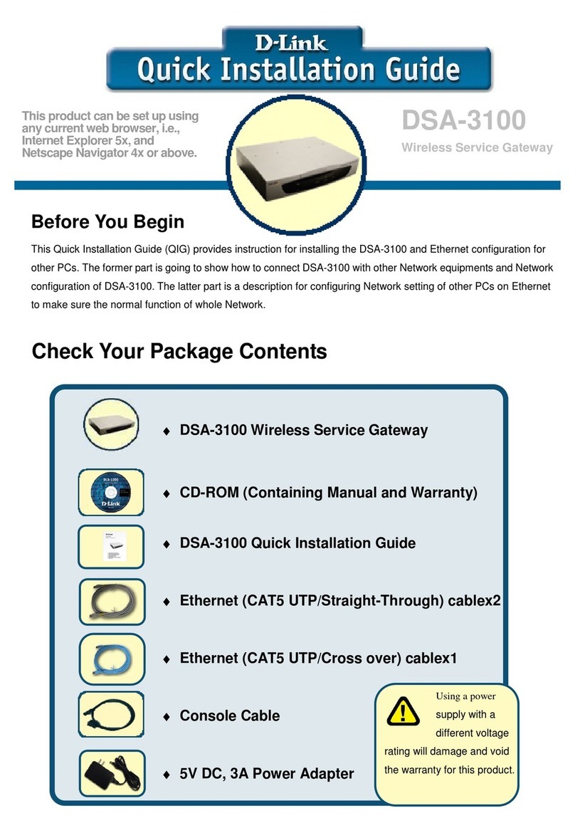 D-Link Airspot DSA-3100 User manual
