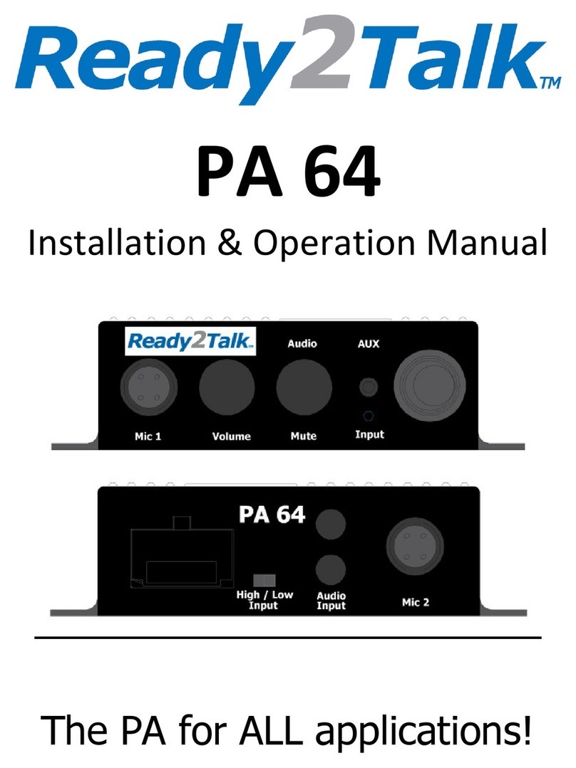 Ready2Talk PA 64 Installation & operation manual