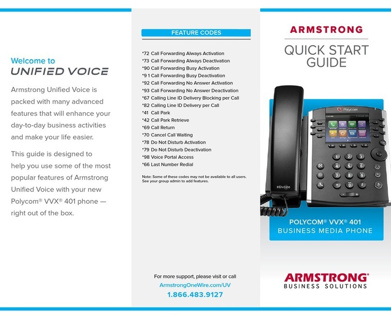 Polycom VVX 401 quick start guide