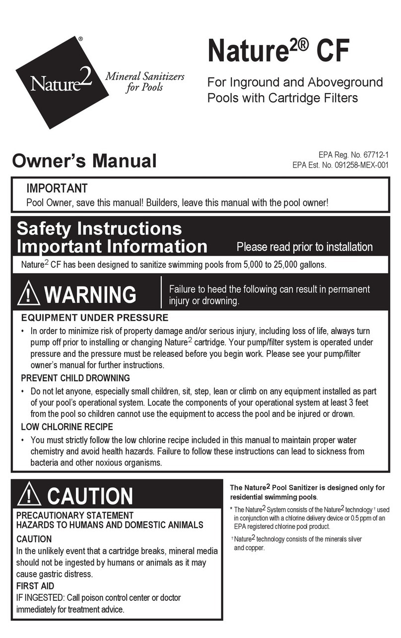 Zodiac Pool Systems Nature2 CF owner's manual