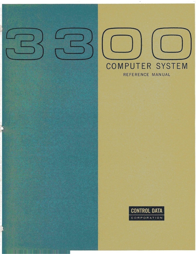 Control Data 3300 User manual