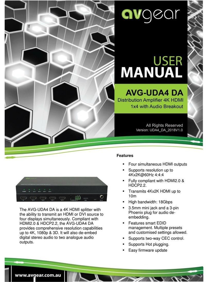 AVGear AVG-UDA4 DA user manual