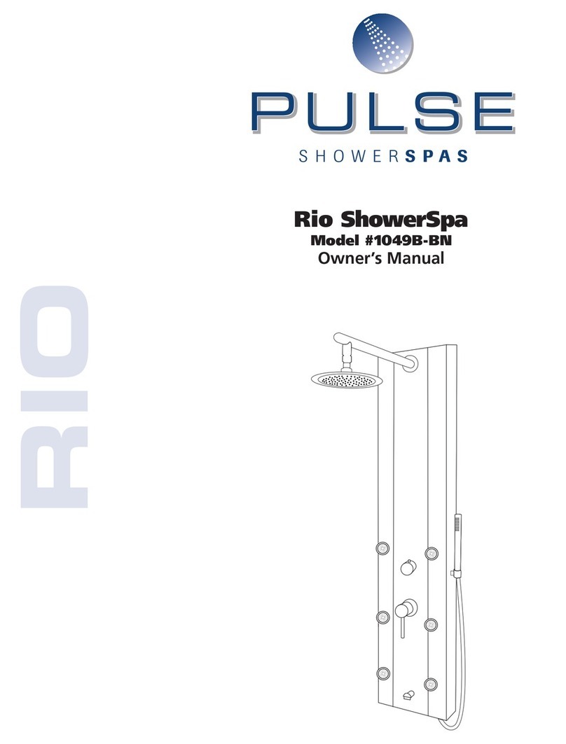 PULSE+ RIO ShowerSpa 1049B-BN owner's manual