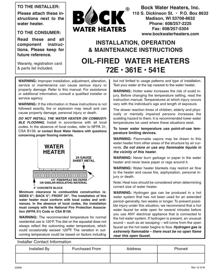 BOCK 72E Owner's manual