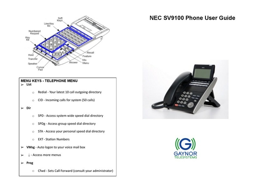 NEC Univerge SV9100 User manual