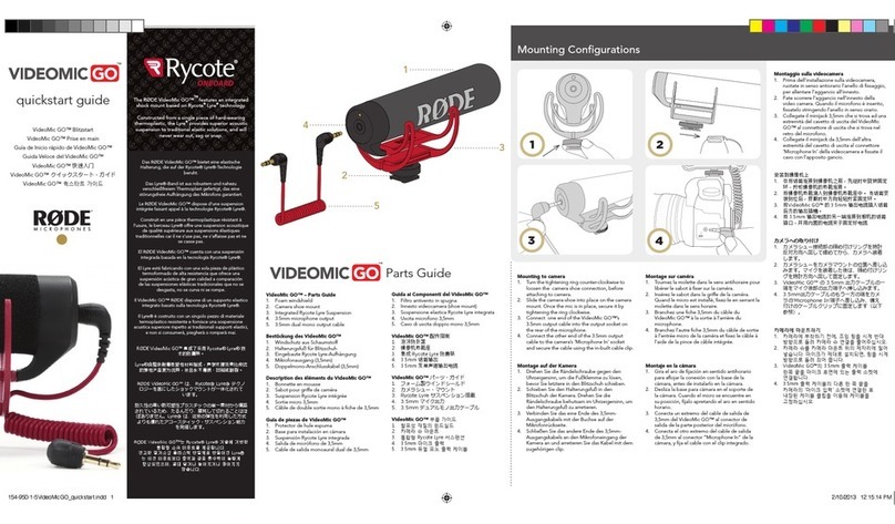 Rycote VideoMic GO quick start guide