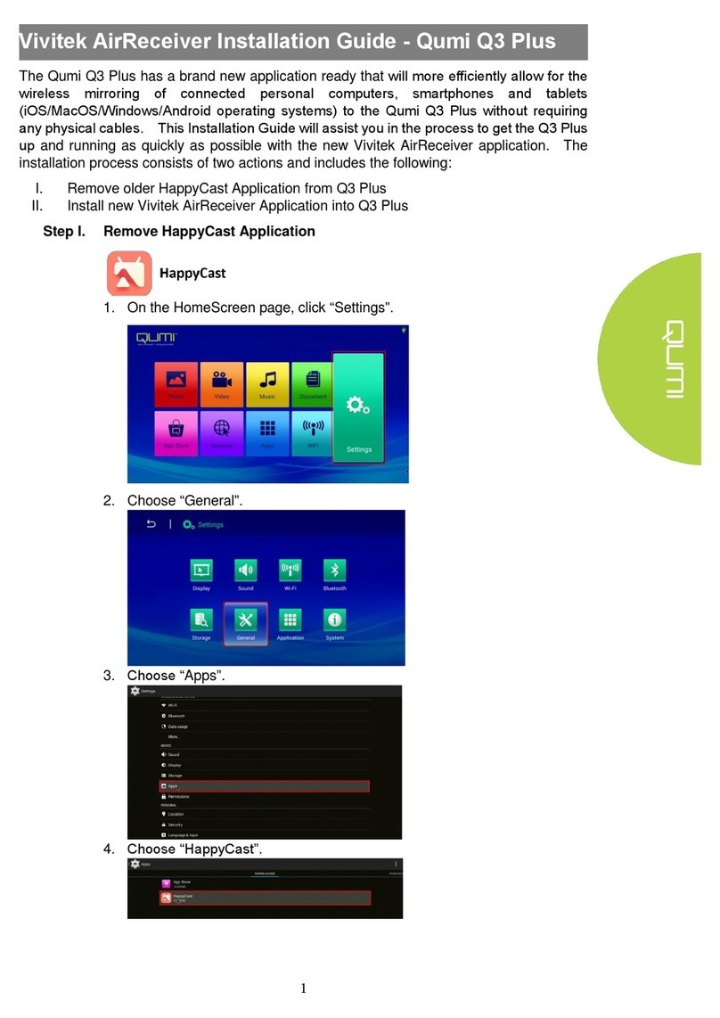 Vivitek Qumi Q3 Plus User manual