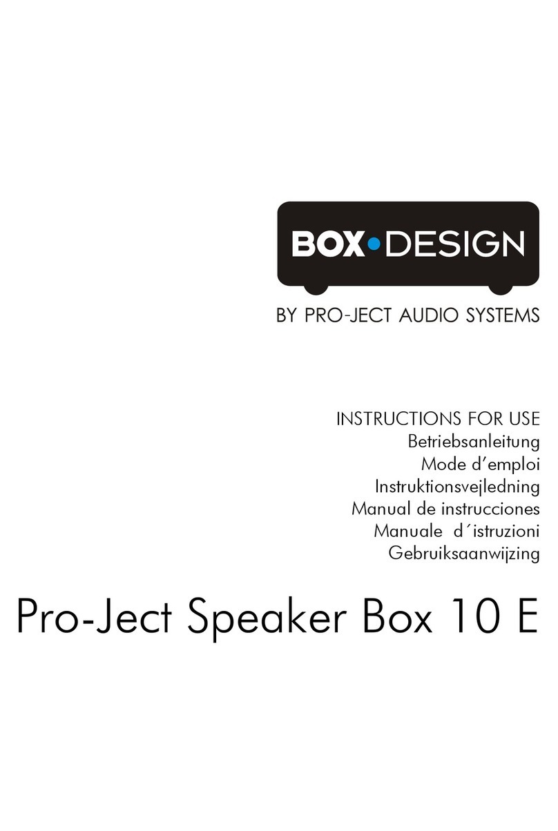 Pro-Ject Audio Systems 10 E Instructions for use