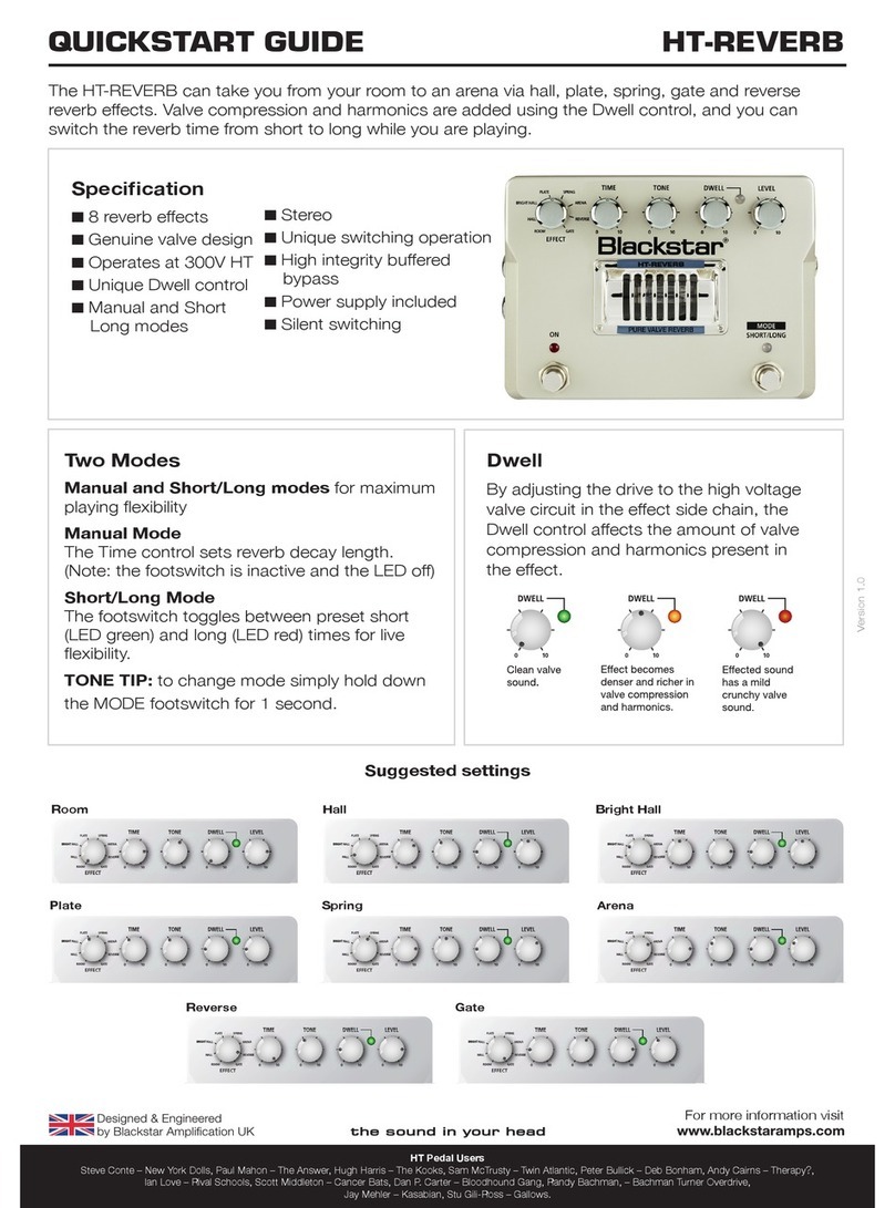 BLACK STAR HT-REVERB quick start guide