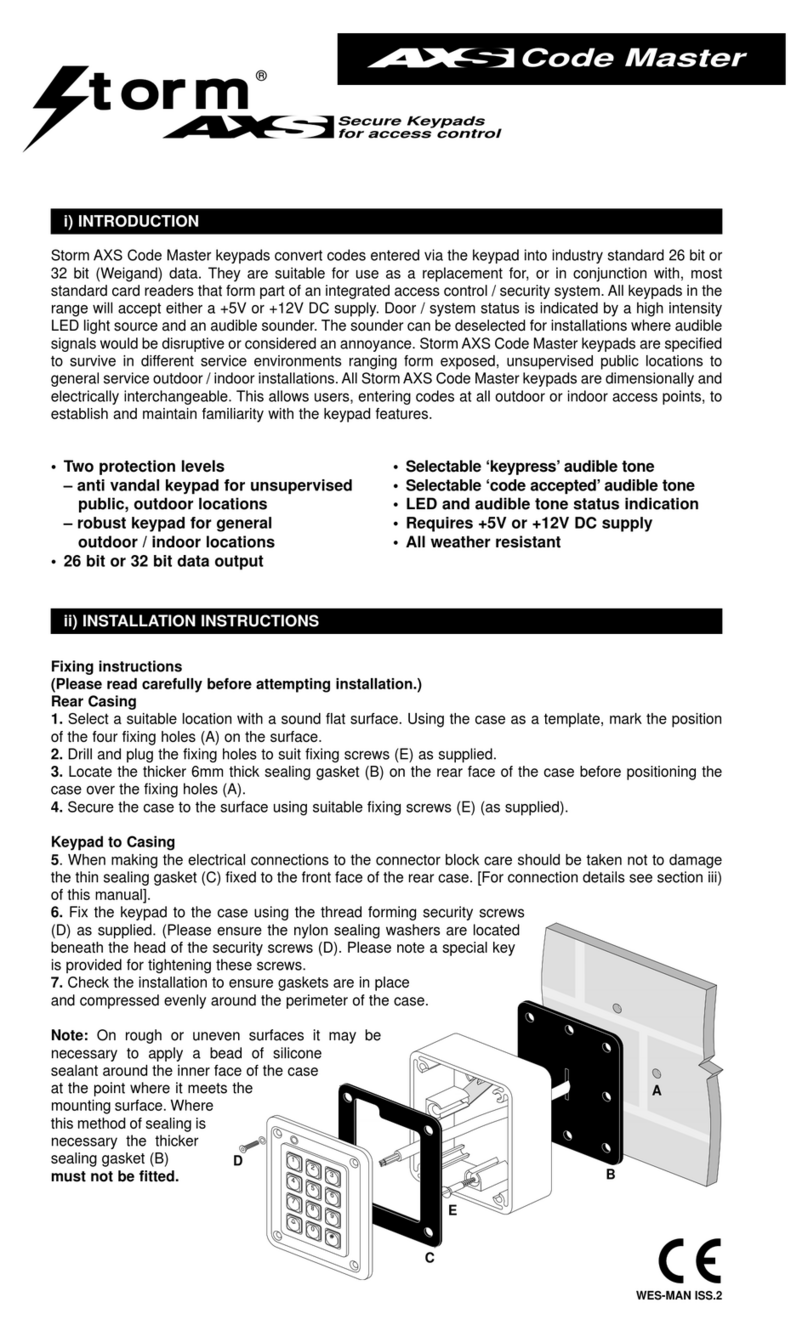Storm AXS Code Master User manual