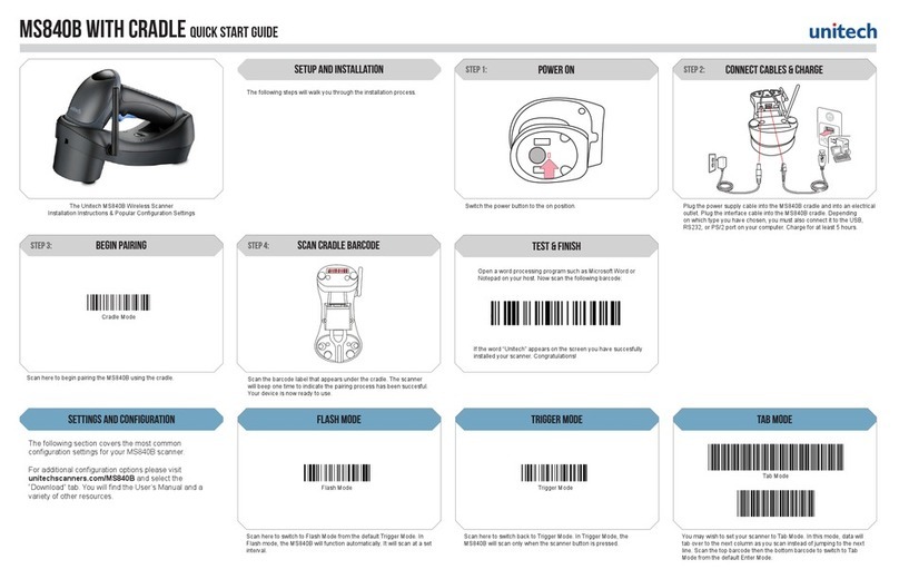 Unitech MS840B quick start guide