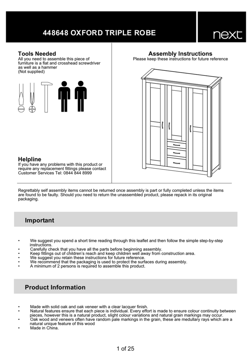 Next OXFORD TRIPLE ROBE Assembly instructions