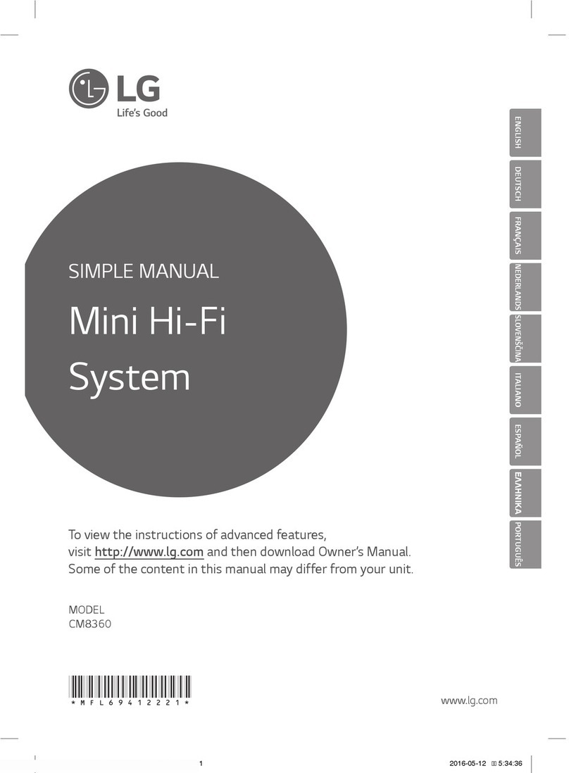 LG CM8360 Specification sheet
