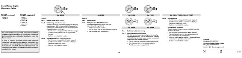 Ronda mastertech 7003.L user manual