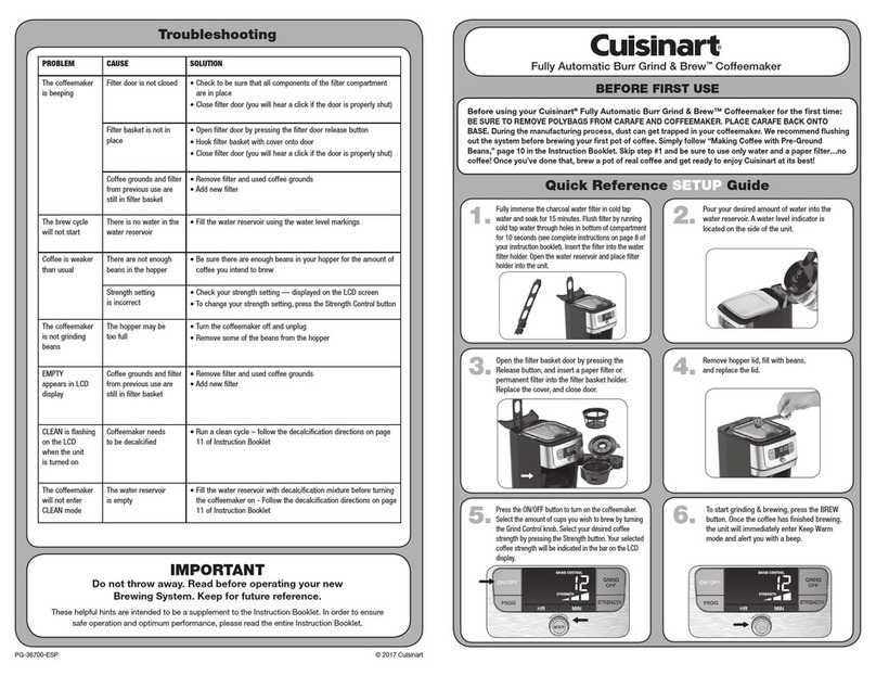 Cuisinart DGB-800 Series User manual