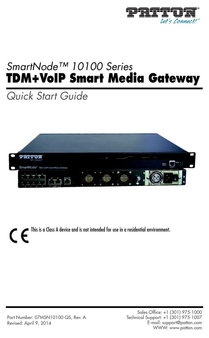 Patton SmartNode 10100 Series User manual
