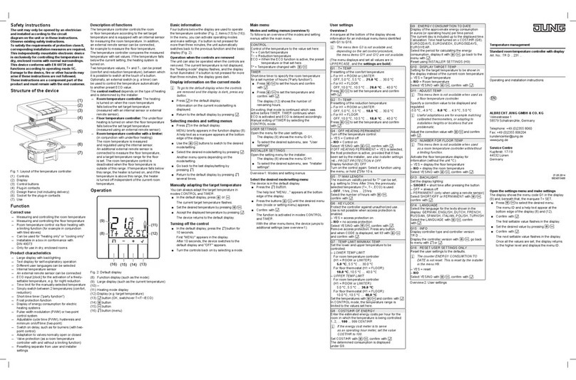 Jung TR D**231 Series Operating and installation instructions
