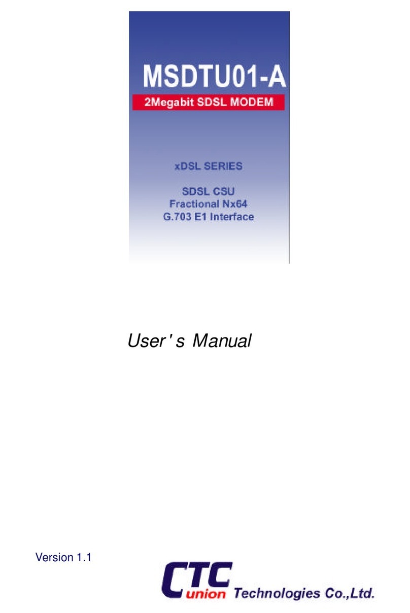 CTC Union MSDTU01-A/E1 User manual CTC Union MSDTU01-A/E1 User manual