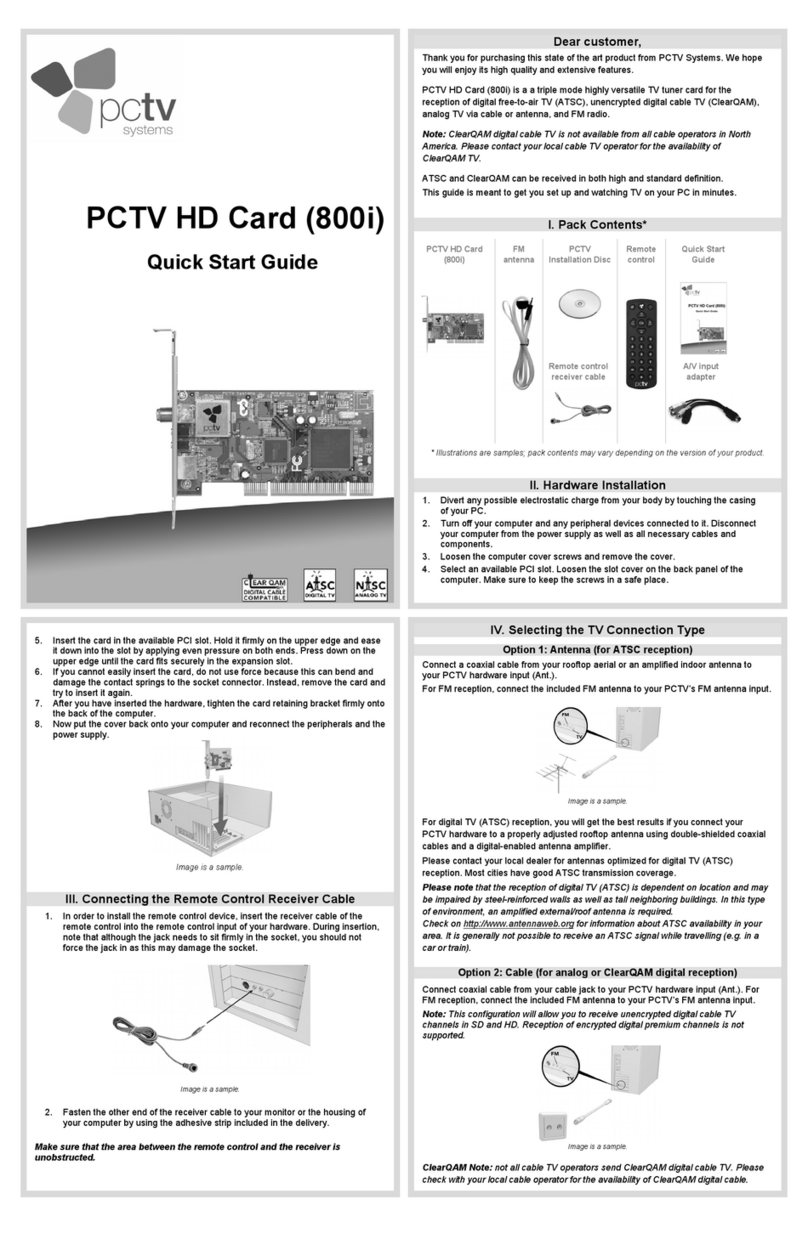 PCTV Systems 800i User manual