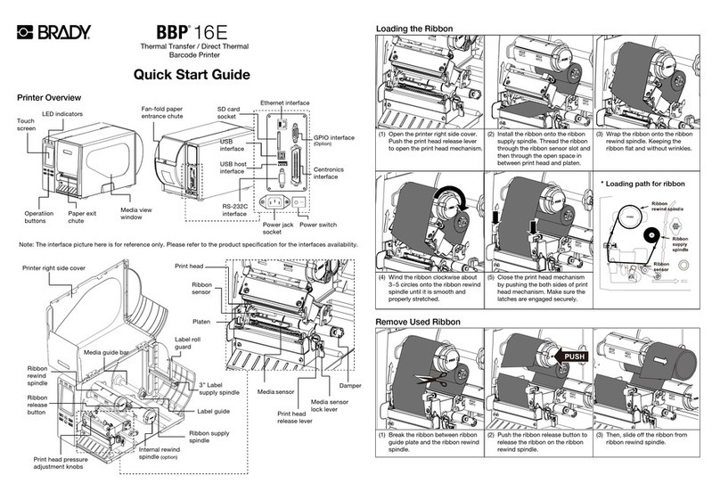 Brady BBP 16E quick start guide