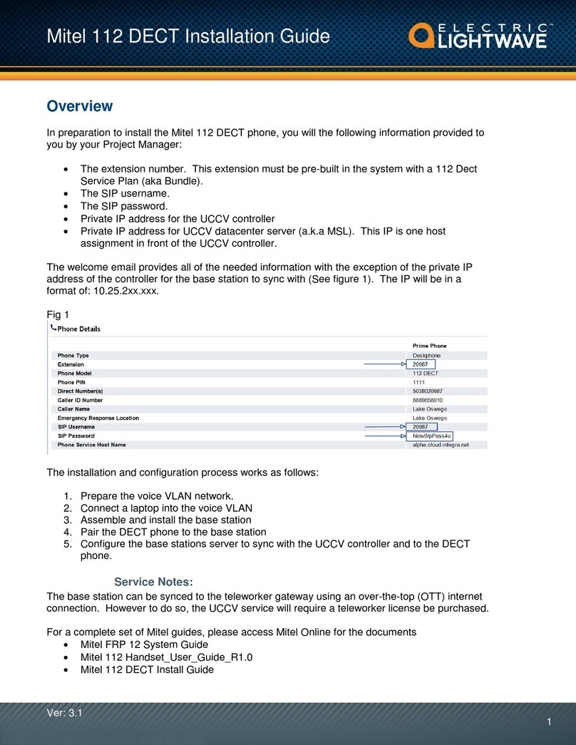Mitel 112 installation guide
