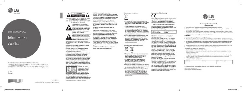 LG OM5560 Specification sheet