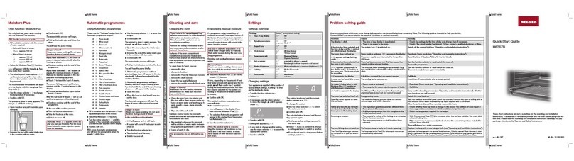 Miele H6267B quick start guide