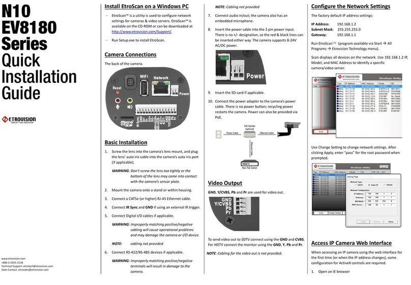 EtroVISION N10 EV8180 Series User manual EtroVISION N10 EV8180 Series User manual