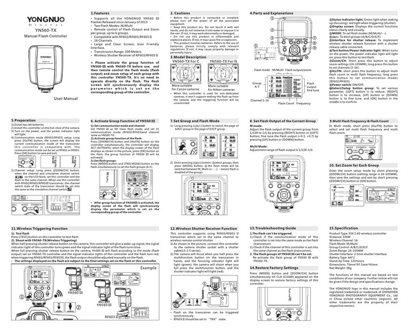 Yongnuo YN560-TX user manual