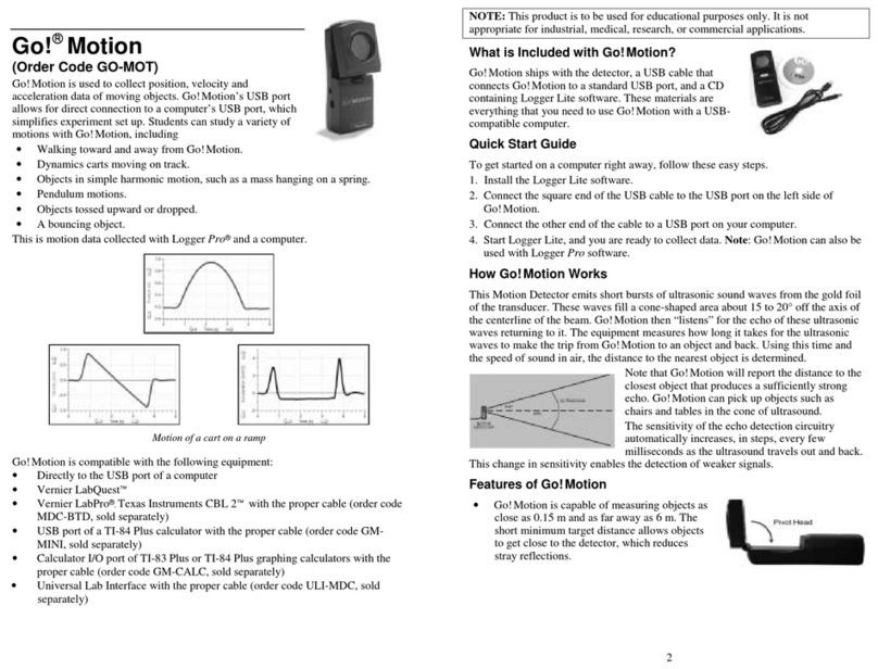 Vernier Go!Motion User manual