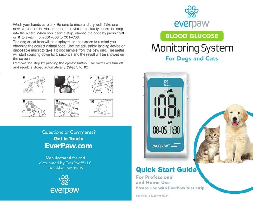 EverPaw Diabetes Blood Glucose Monitoring System quick start guide