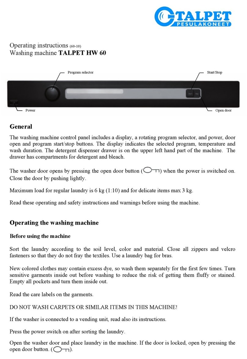 TALPET HW 60 operating instructions