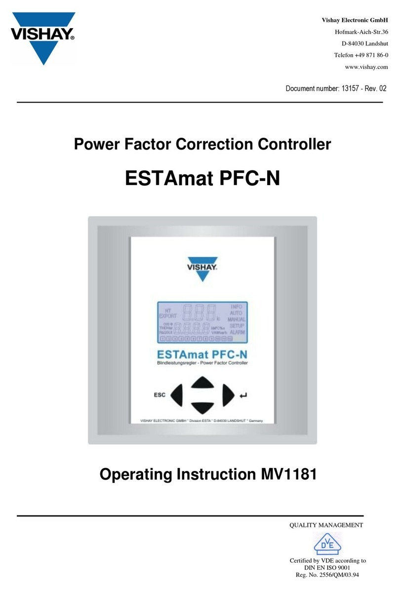 Vishay ESTAmat PFC-N operating instructions