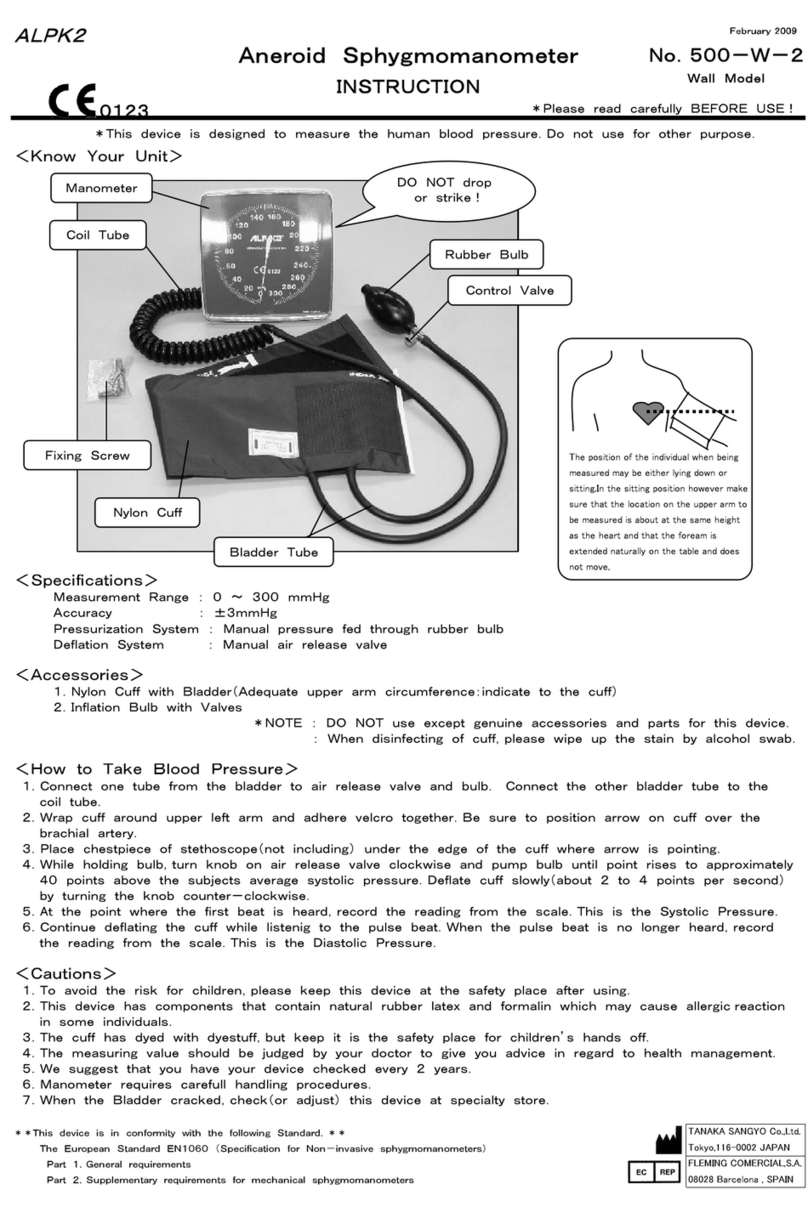 Tanaka 500-W-2 Instruction