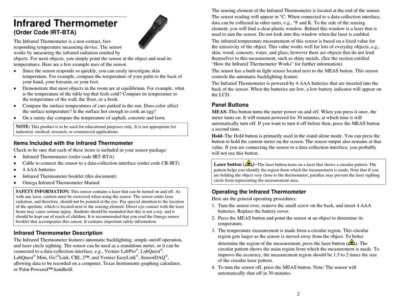 Vernier IRT-BTA user manual