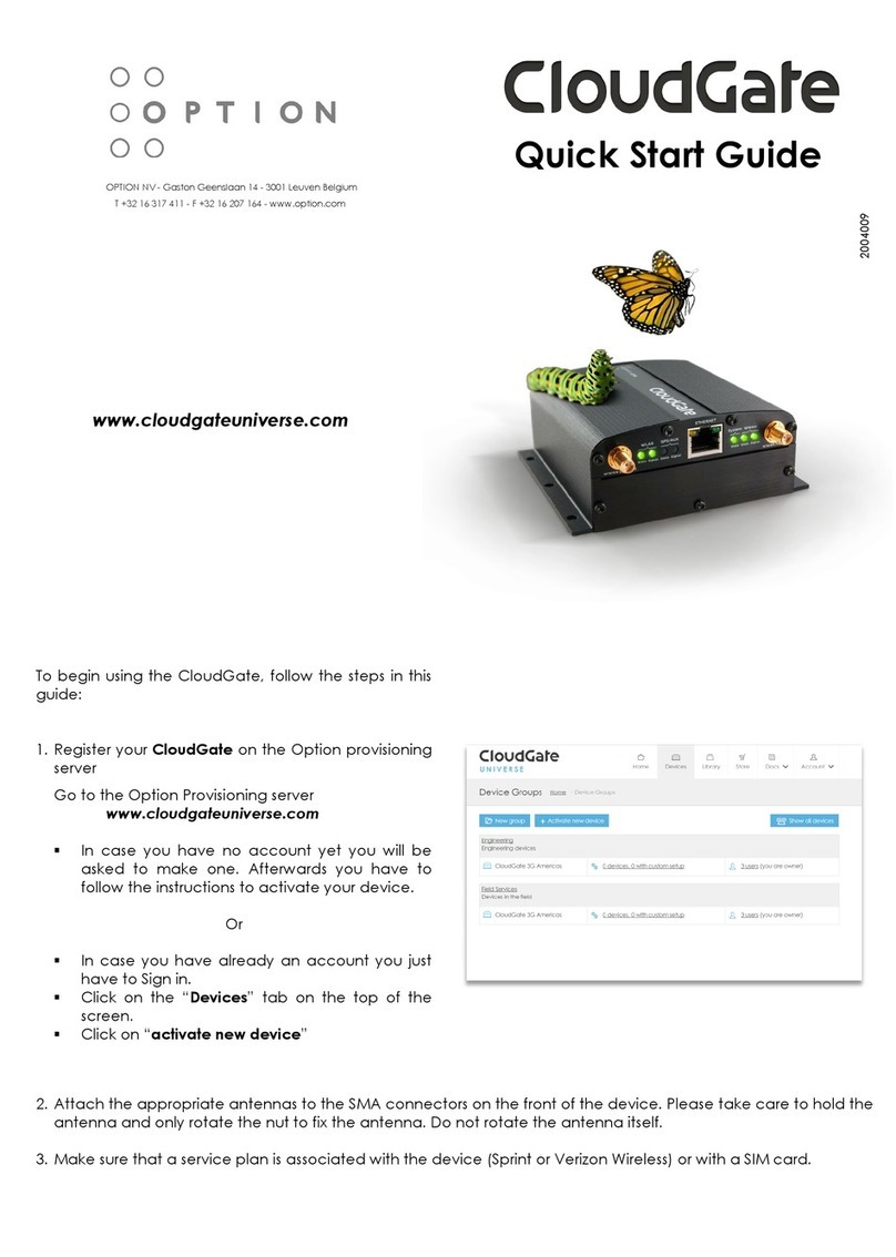 CloudGate CG0198 quick start guide