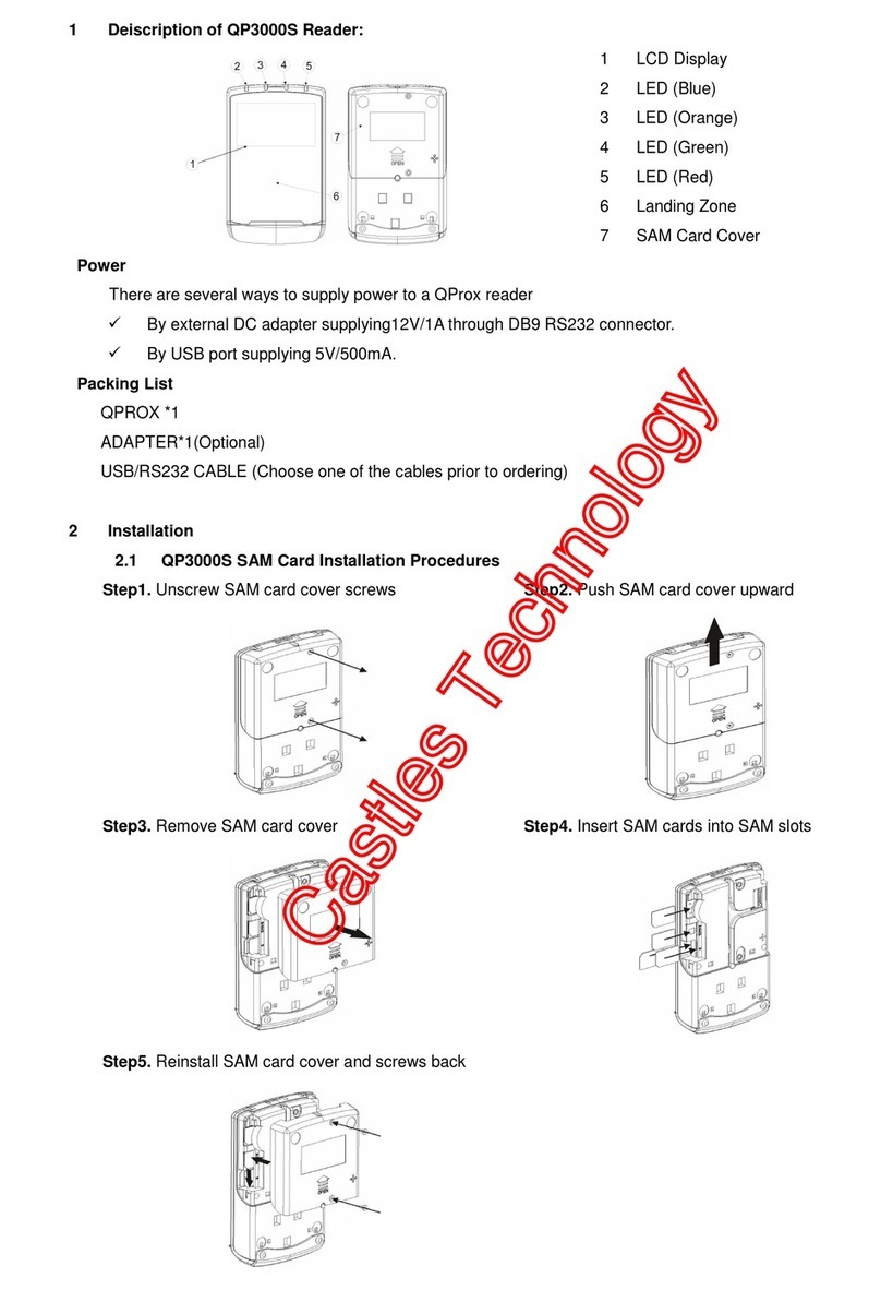 Castles Technology Qprox QP3000S User manual