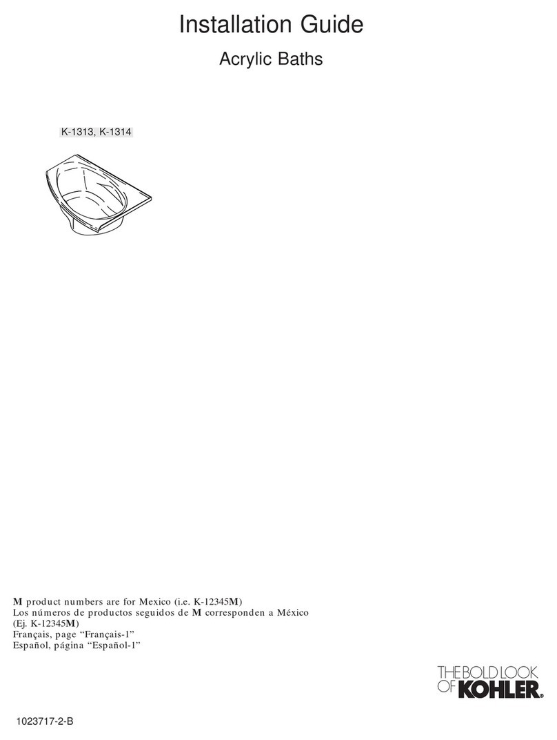 Kohler K-1314 User manual Kohler K-1314 User manual
