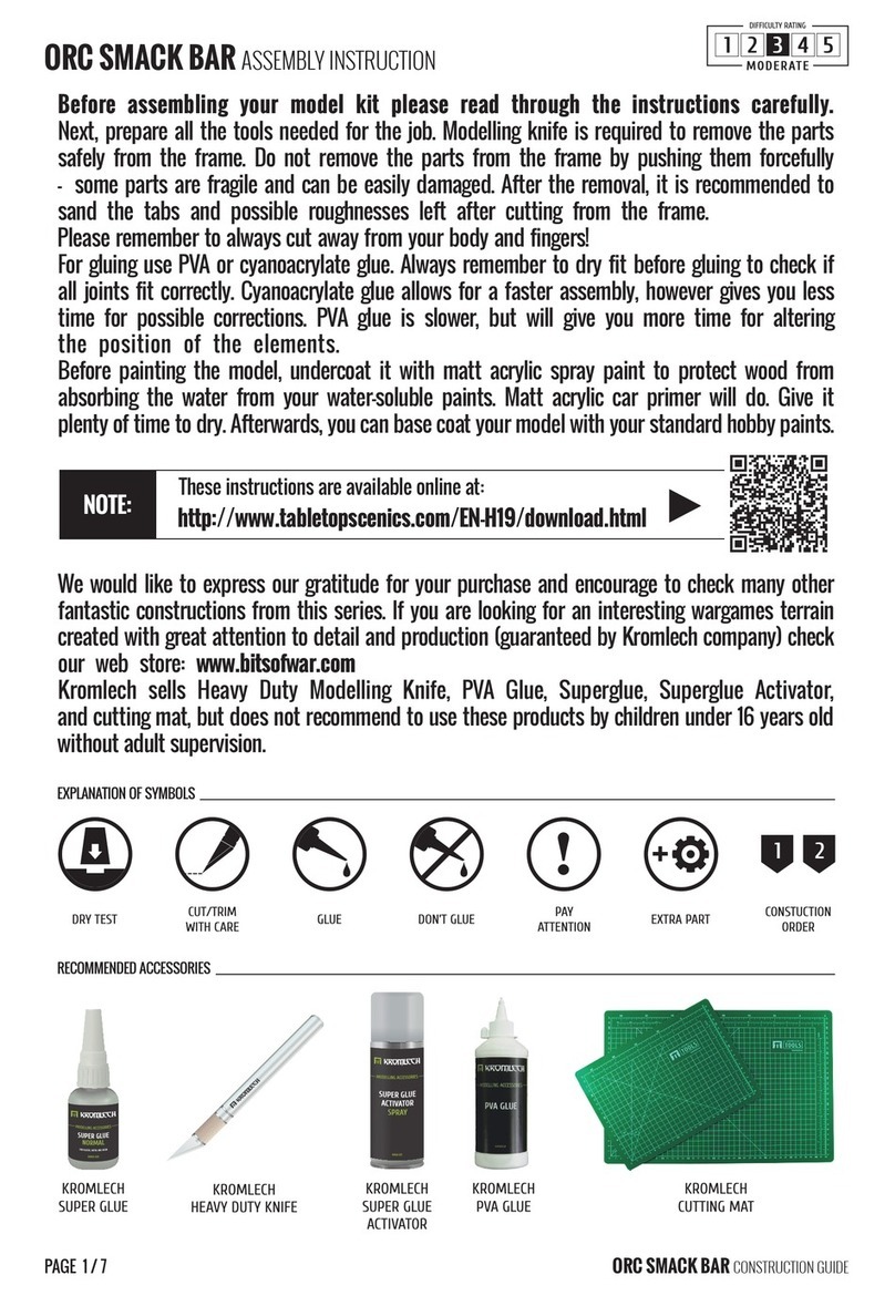 Tabletop Scenics ORC SMACK BAR Assembly instruction