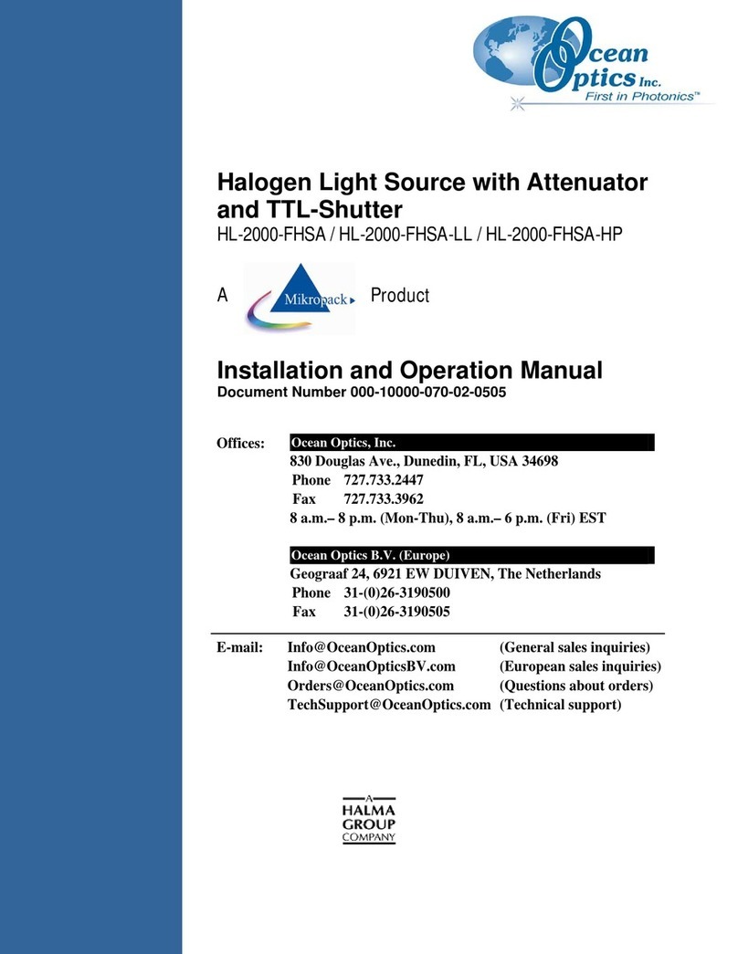 Ocean Optics HL-2000-FHSA User manual