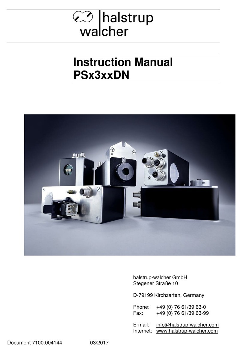 halstrup-walcher PS*3**DN series User manual halstrup-walcher PS*3**DN series User manual